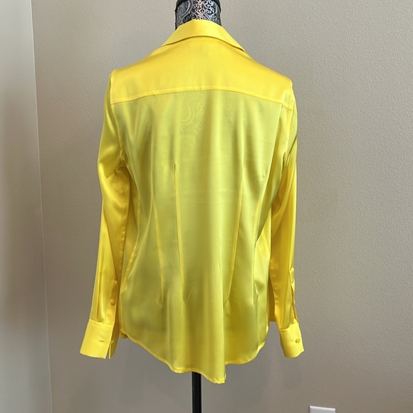 Antonio Melani Women’s Canary Yellow Silk Blouse Size Small - Picture 2 of 7